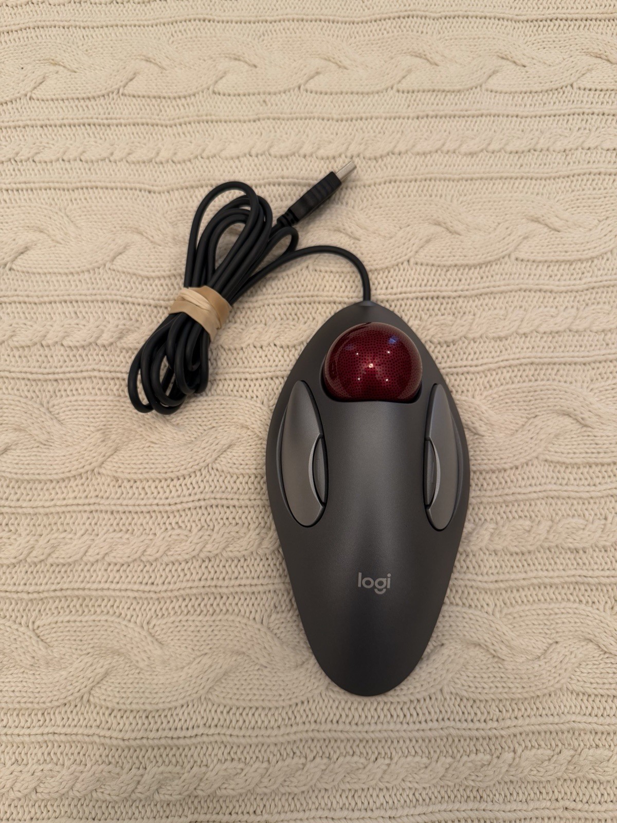 Logitech Trackman Marble Trackball Wired USB Mouse T-BC21 Clean Works 810-000767