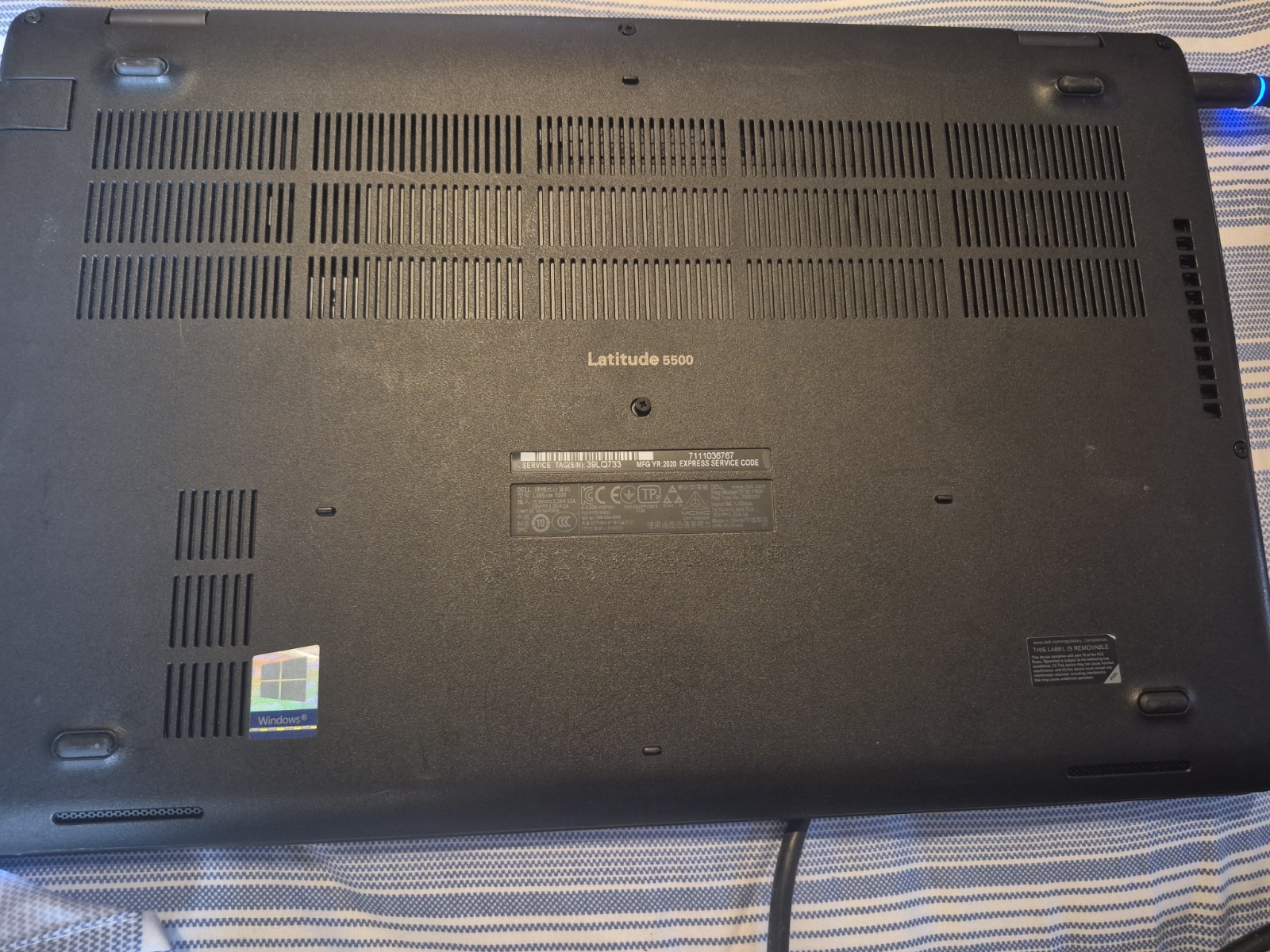 Dell Latitude 5500 Intel core i5-8365U @1.60GHz 16GB RAM NO DRIVE
