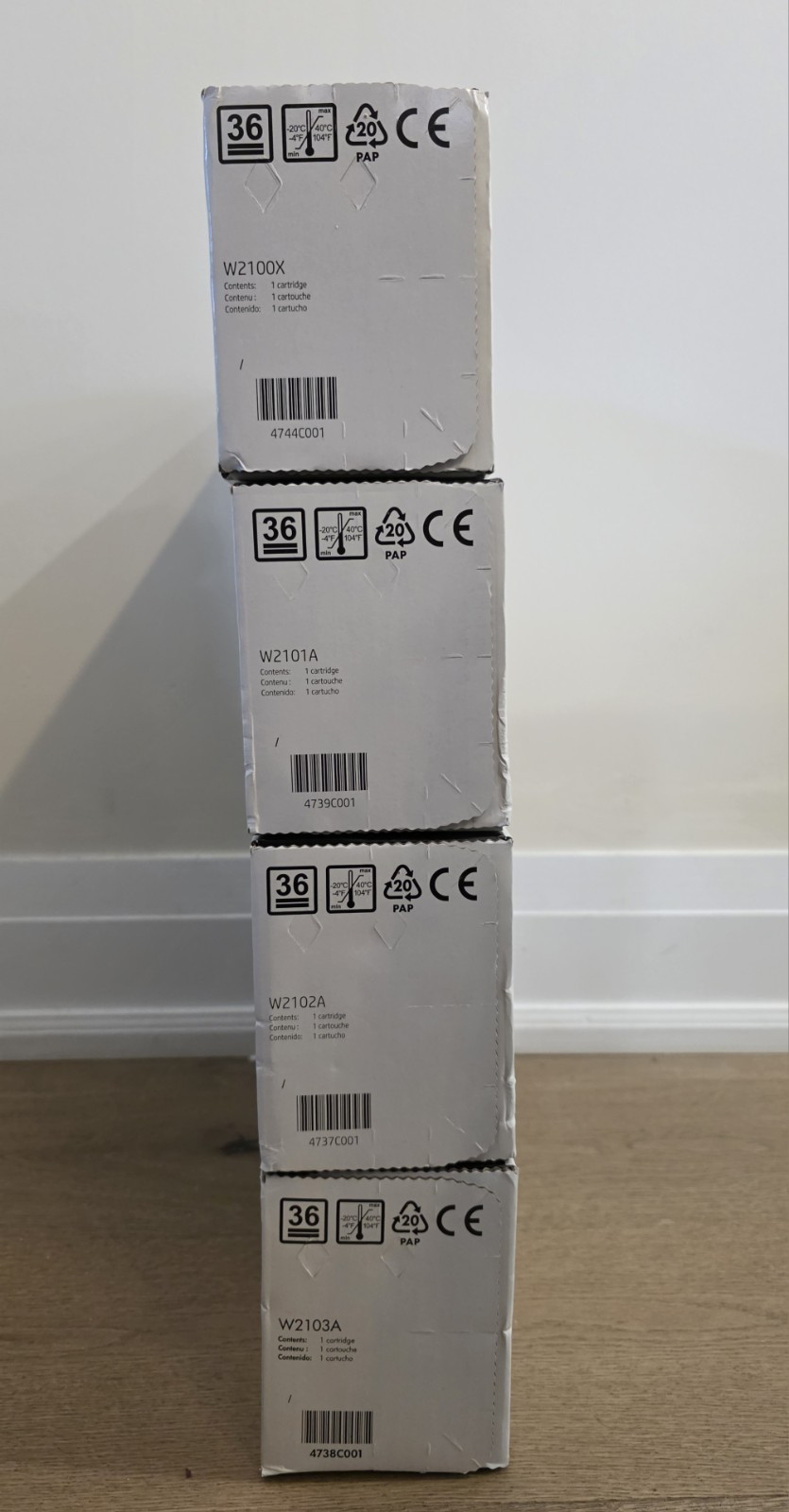 HP 210X Black High Yield, 210A Cyan/Magenta/Yellow Standard Yield Toner Set