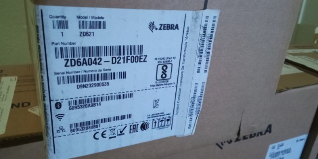 New Zebra ZD621 Direct Thermal Transfer Label Printer ZD6A142-D01F00EZ