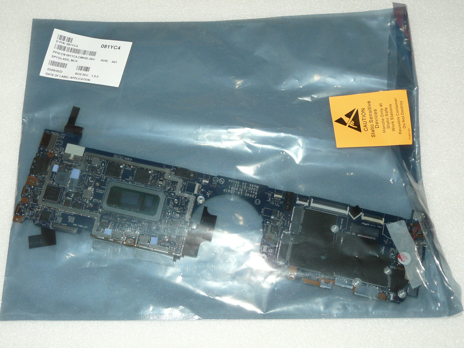 NEW DELL LATITUDE 9410 2-IN-1 MOTHERBOARD INTEL i7 10610U 4.9GHZ 16GB 81YC4