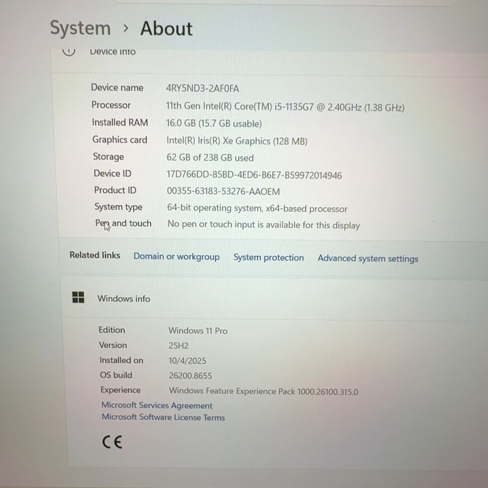 Dell Latitude 3520 15.6″ FHD Laptop i5-1135G7 16GB RAM 256GB SSD Win 11 Pro