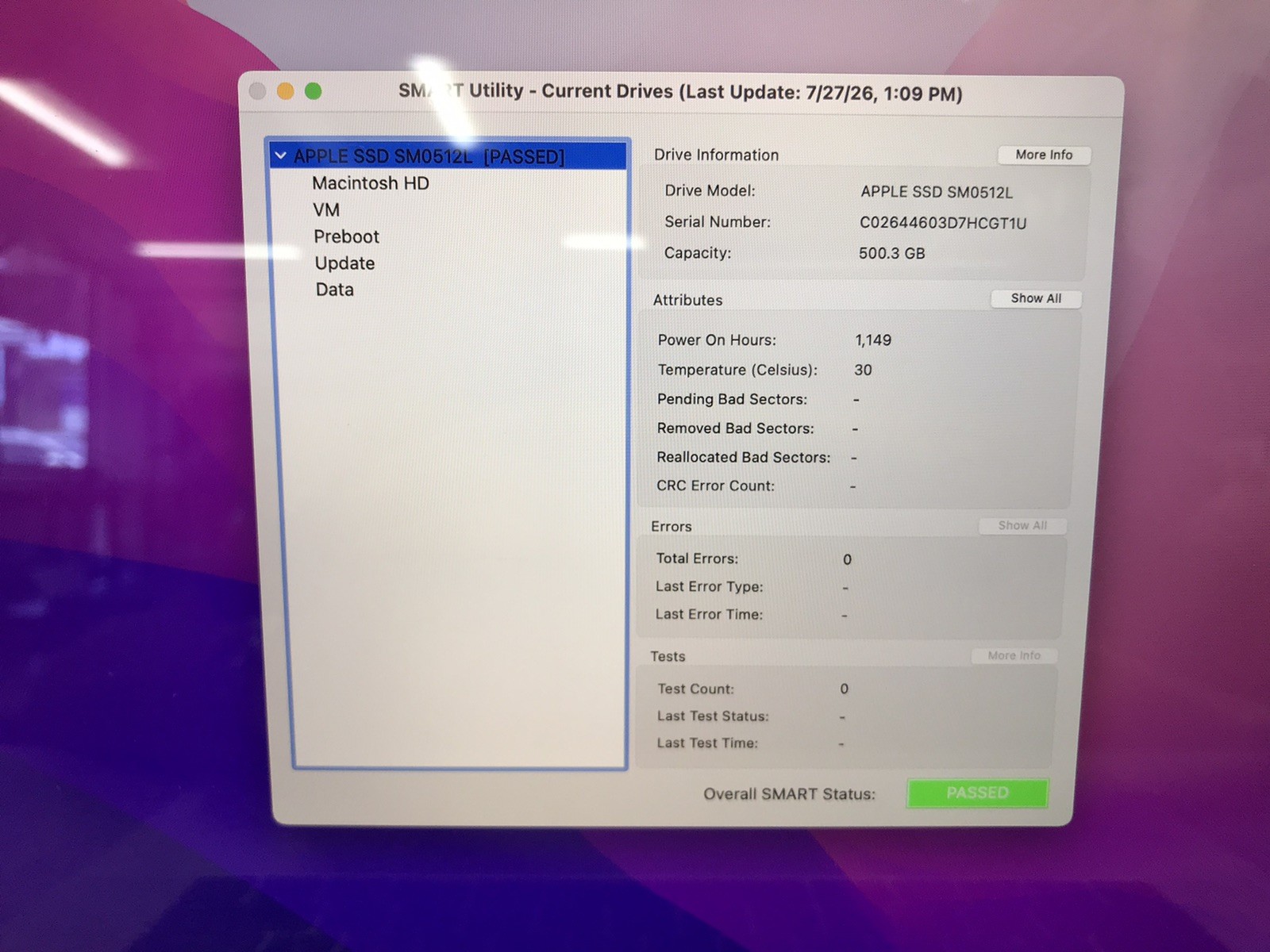 Apple MacBook Pro 2016 15″ A1707 i7 2.7GHz 16GB RAM 512GB SSD Gray – Decent
