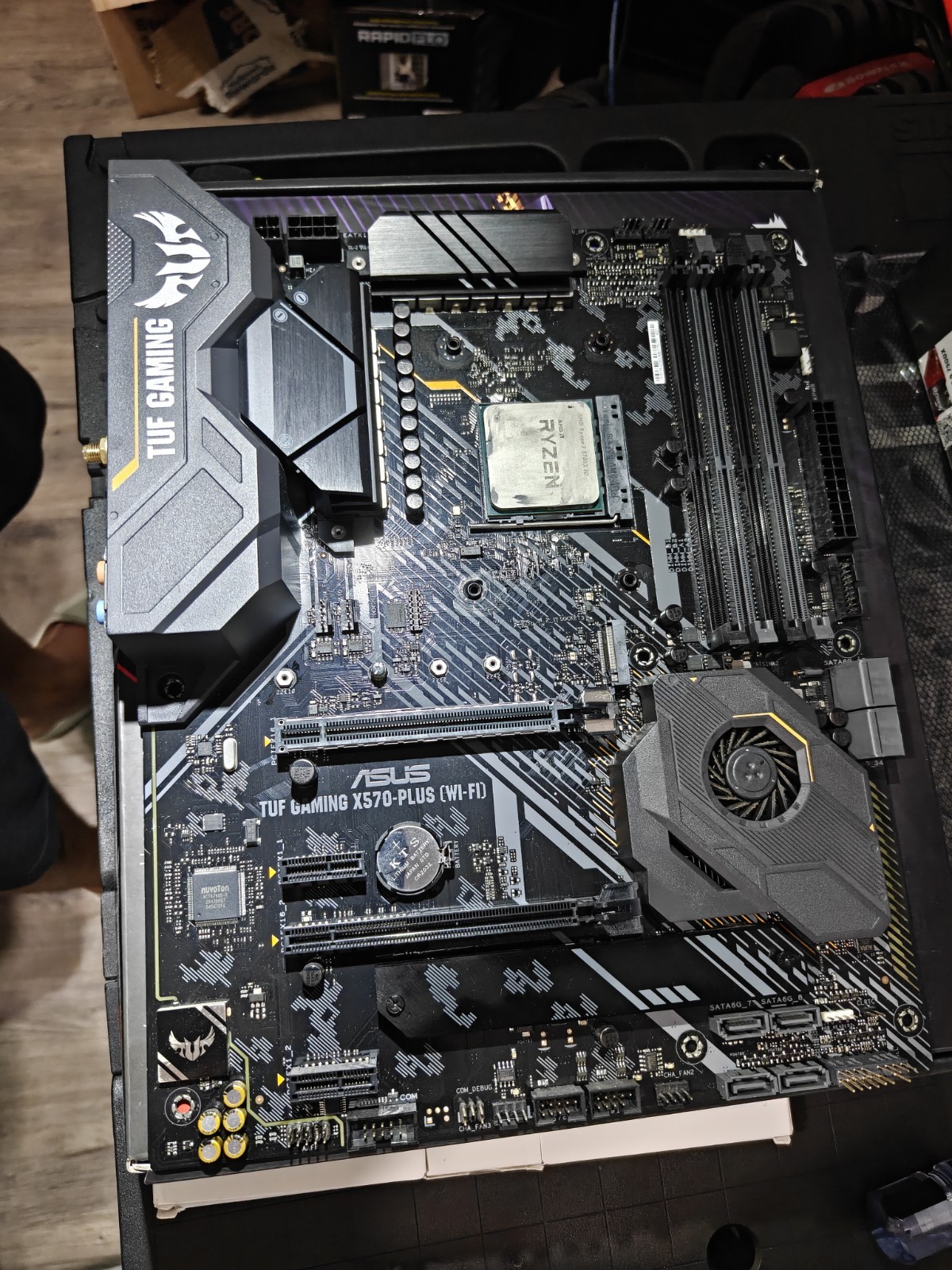AMD Ryzen 7 5700X3D AM4 with Asus Tuf Gaming X570 Plus Wifi Motherboard – READ