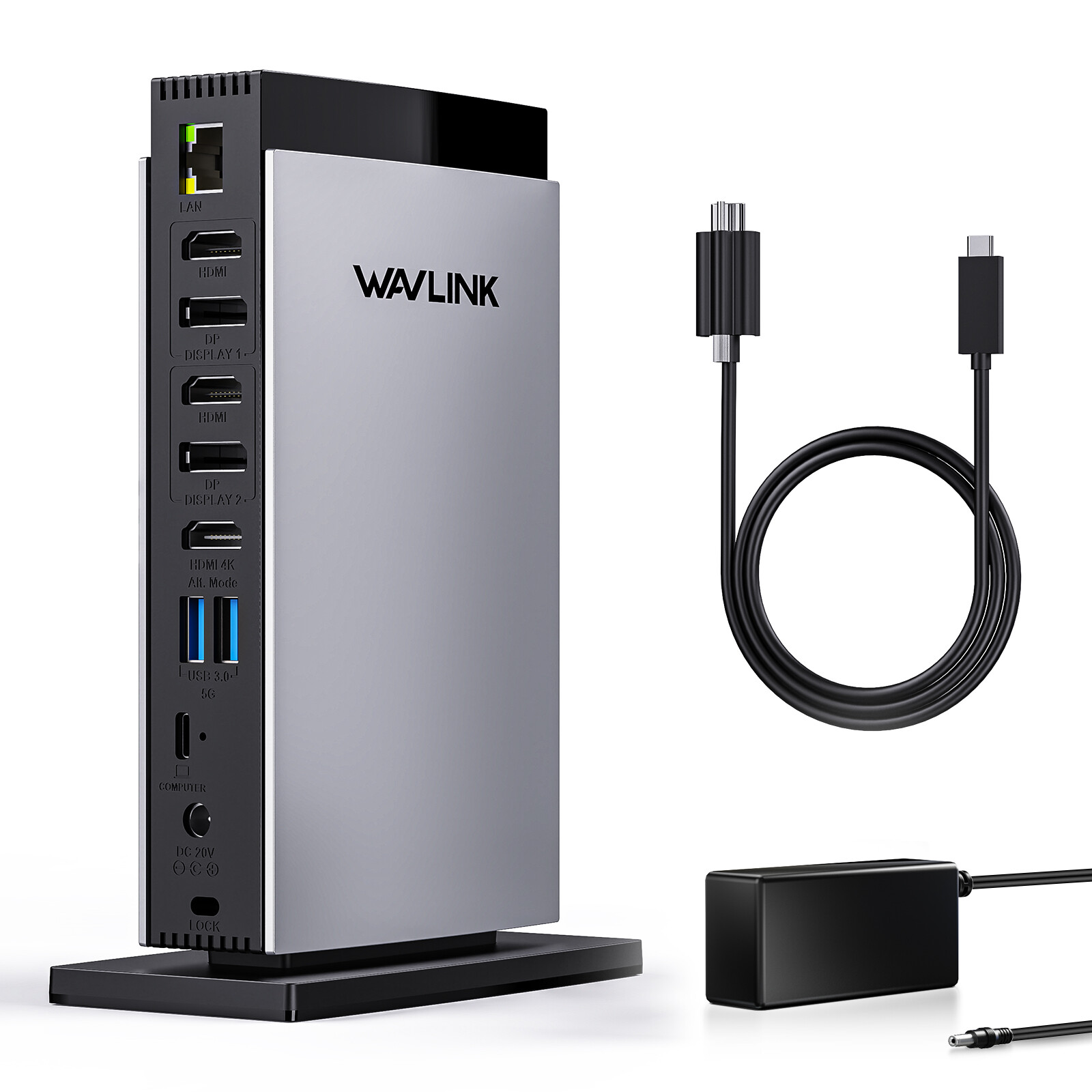 15-in-1 USB-C Docking Station Triple 4K@60Hz 10Gbps Ports Mac/Windows/Android