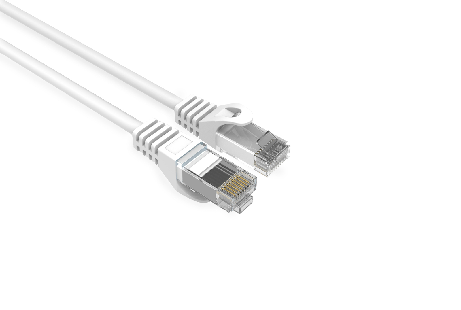 CAT6 Slim Ethernet Patch Cable White 1FT 10 PACK
