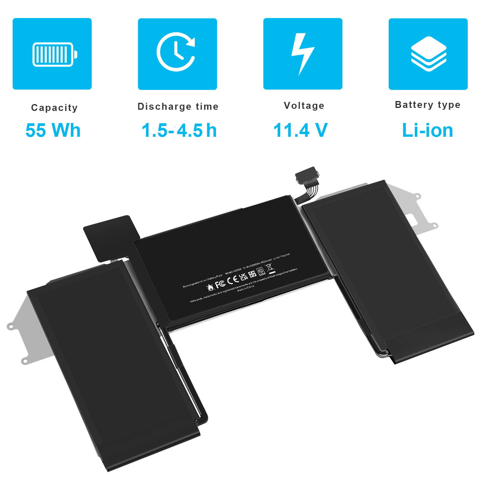 A2389 Battery for Apple MacBook Air 13 inch A2337 Air M1 Entry 2020 EMC 3598