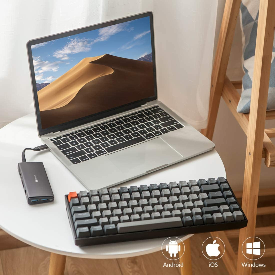 K2 75% Layout RGB Bluetooth Wireless Mechanical Keyboard with Super Brown Switc