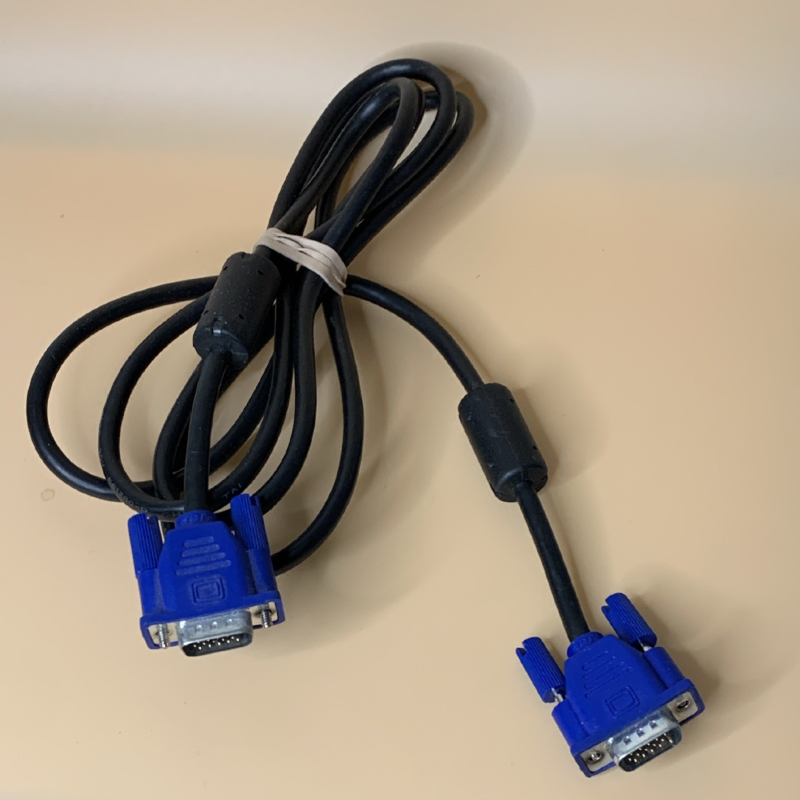 VGA/SVGA D-Sub Male to Male Monitor Cable Black Blue Connectors