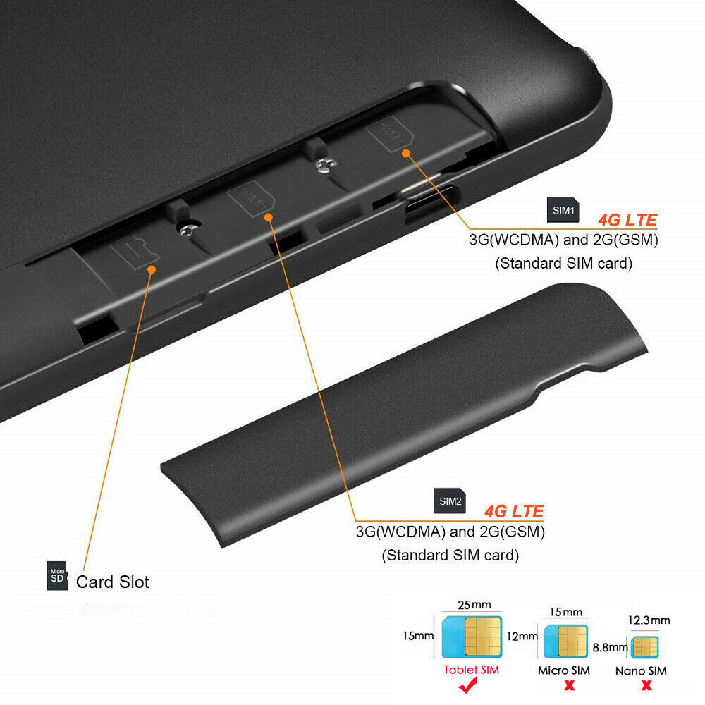 4G 10 Inch HD Tablet Computer PC Android 10 Deca Core IPS 8GB RAM 256G ROM