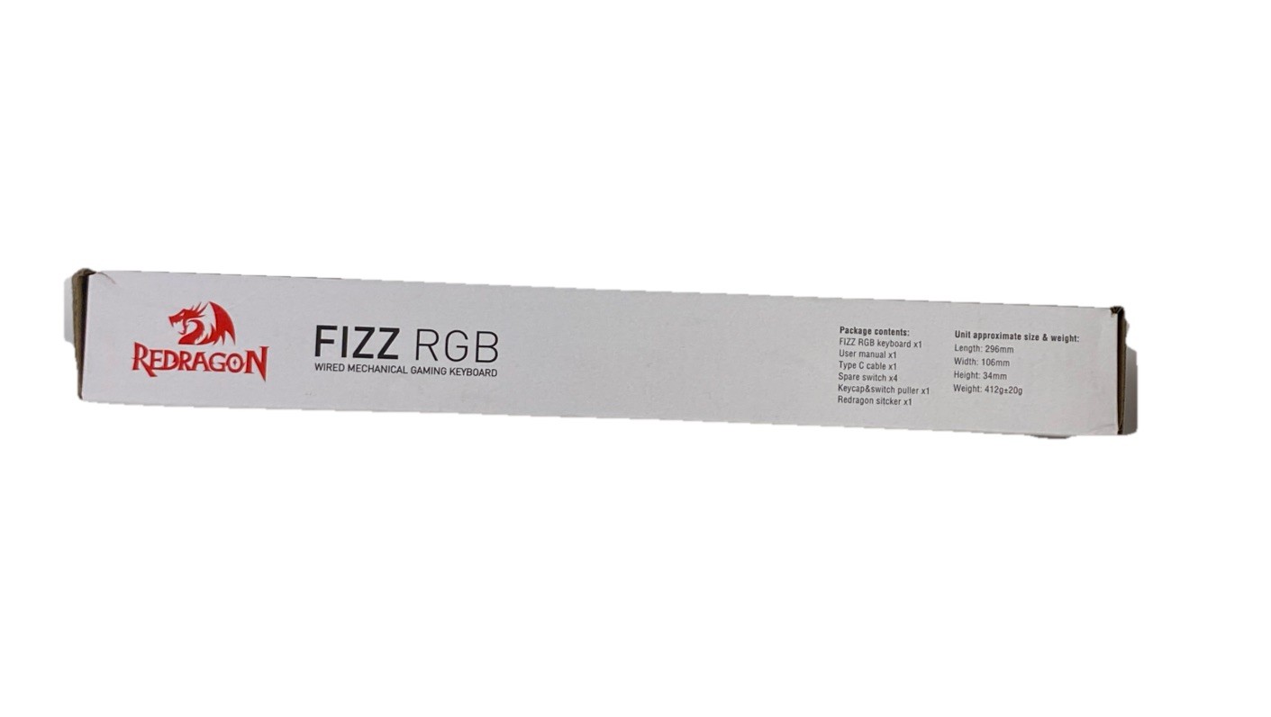 Redragon K617 Fizz 60% Wired RGB Gaming Keyboard, 61 Keys, Linear Red Switch