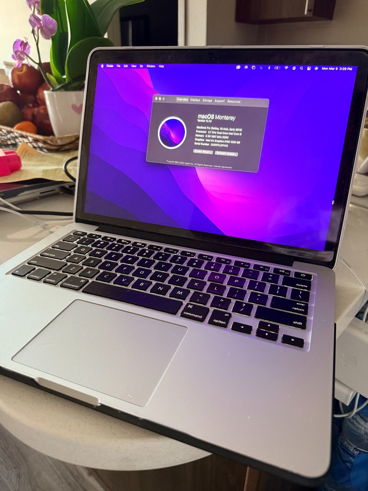 Apple MacBook Pro 13.3″ (256GB SSD, Intel Core i5 5th Gen., 2.70GHz, 8GB RAM)…