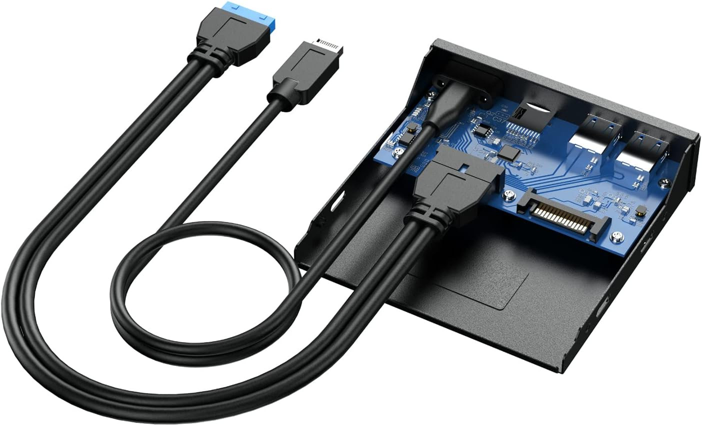 3.5 Inch Front Panel USB C Hub, Sd/Microsd Internal Card Reader, 20Gbps USB 3.2