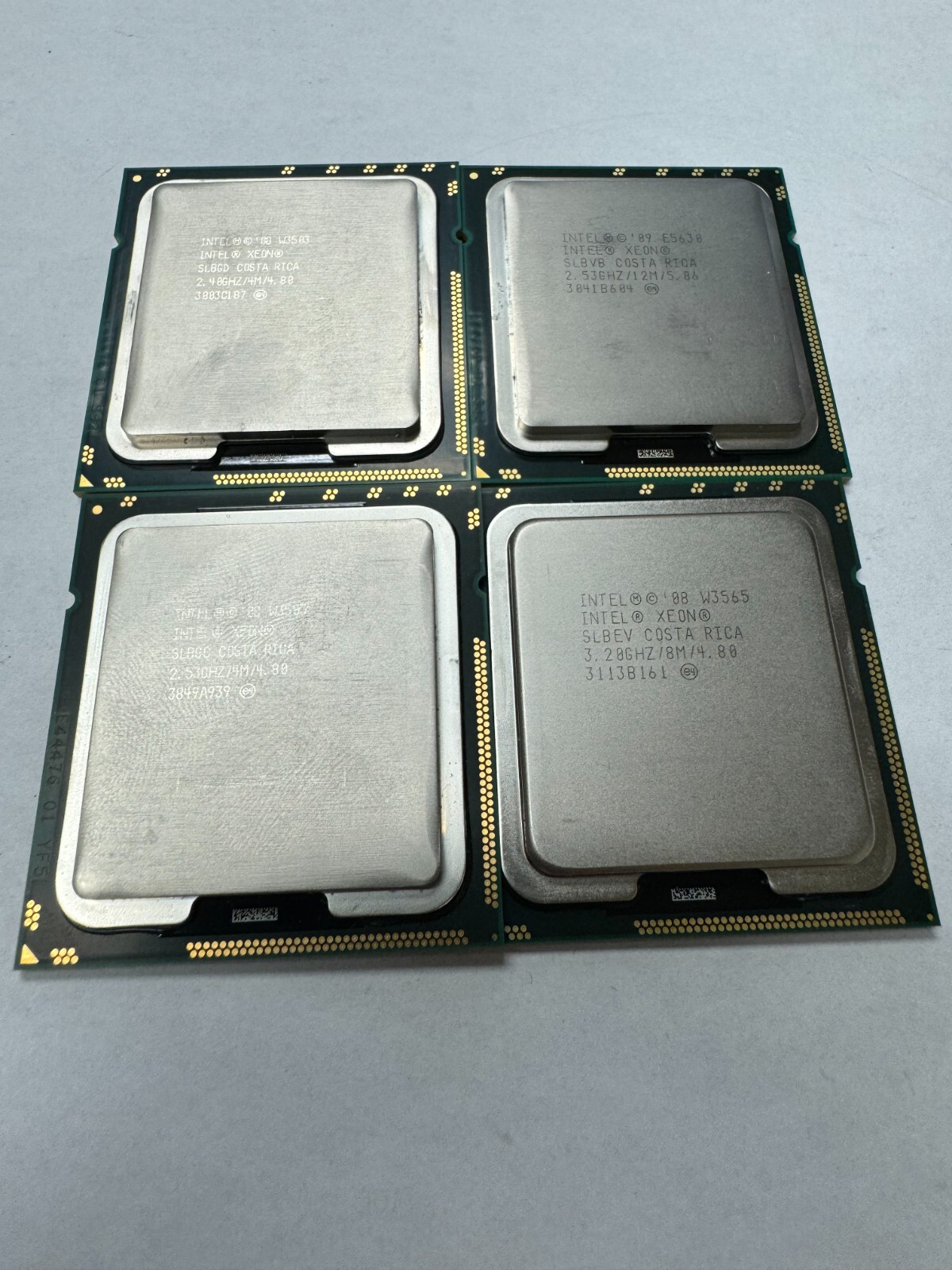 4x Intel Xeon Server CPU lot of 4 different