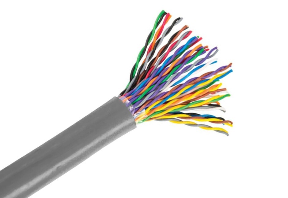CAT5e Riser CMR 350MHz 25 Pair 24AWG Bulk Trunk Backbone Cable Gray – 250FT