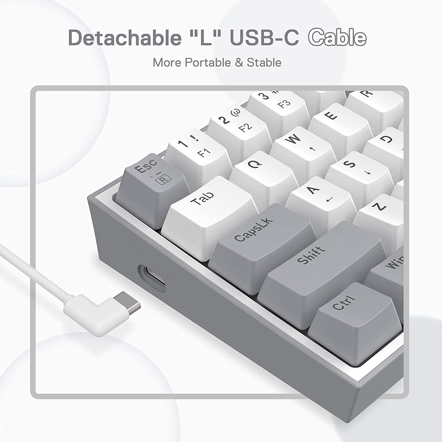 K617 Wired 60% Compact Hot-Swap RGB Gaming Mechanical Keyboard | 61 Keys Design