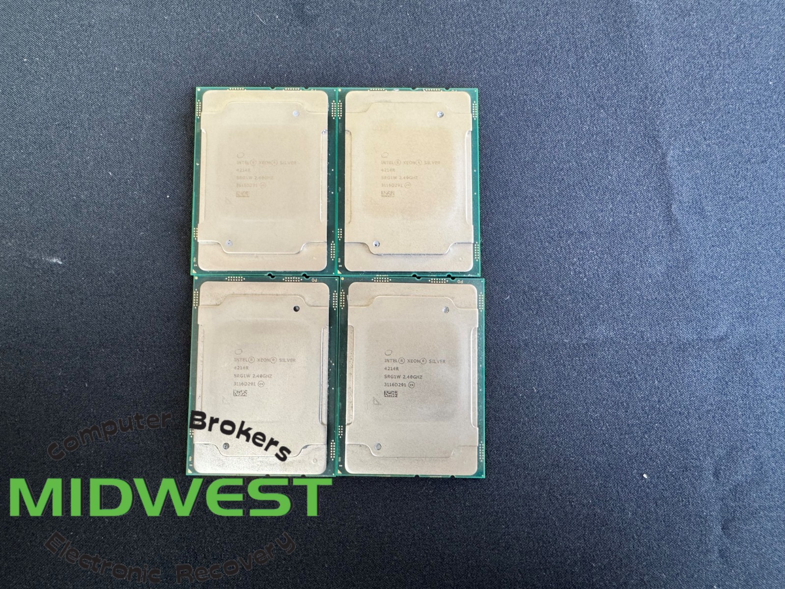 (Lot of 4) Intel Xeon Silver 4214R CPU-12 Core 2.4GHz SRG1W Processor