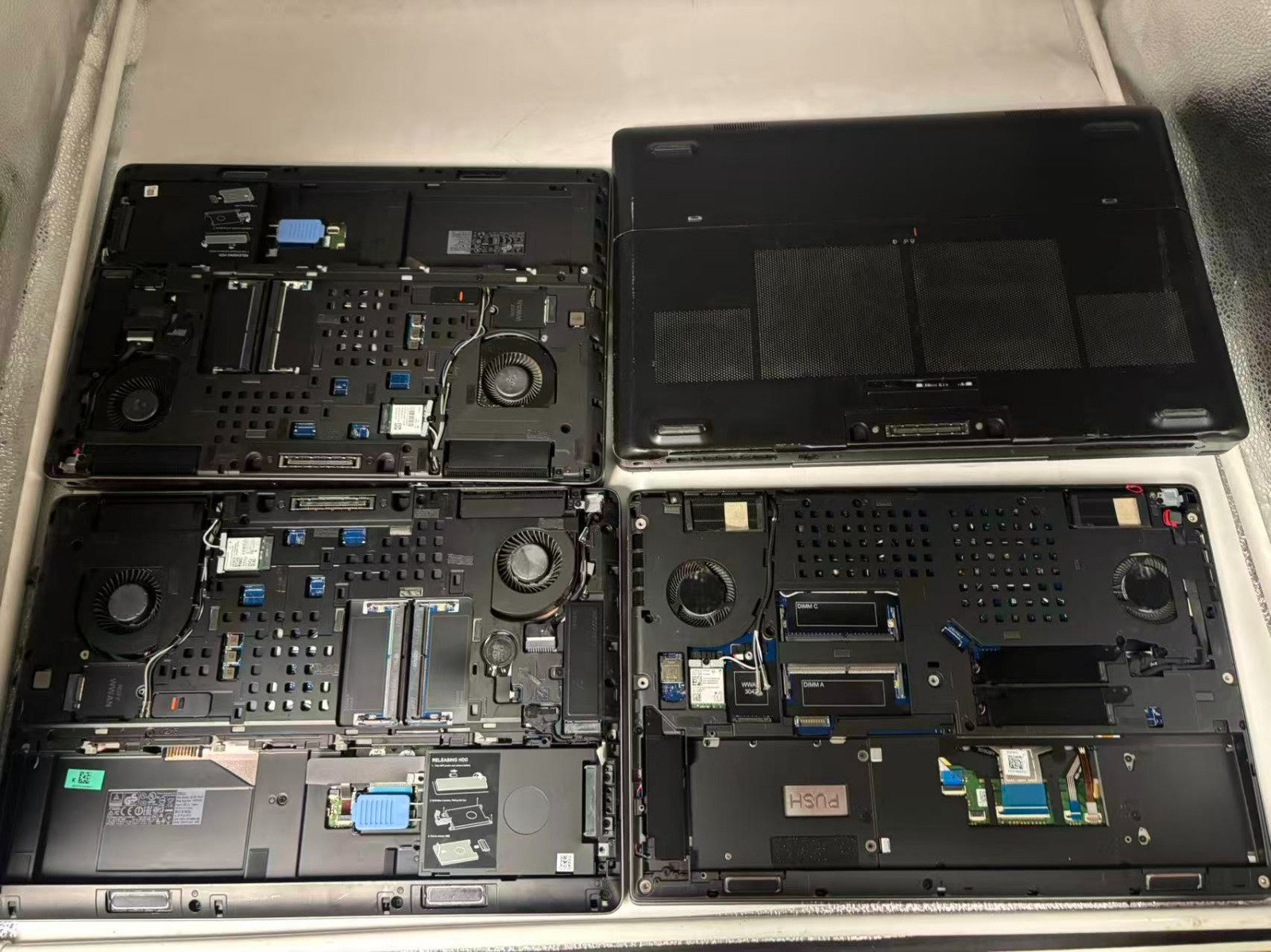 Lot of 4 Laptops: Dell Precision7720, 7530, 7520, 7510 M2200,P5000,P3200 READ