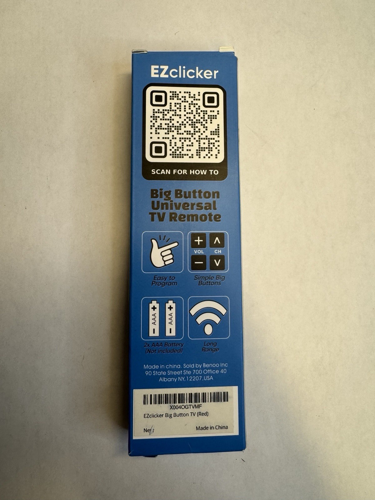 Big Button Universal TV Remote () Simple Easy to Use, Great for Seniors, Red