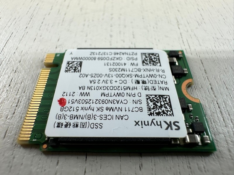 SK hynix BC711 M.2 2230 512gb NVMe D P/N OWYTPM