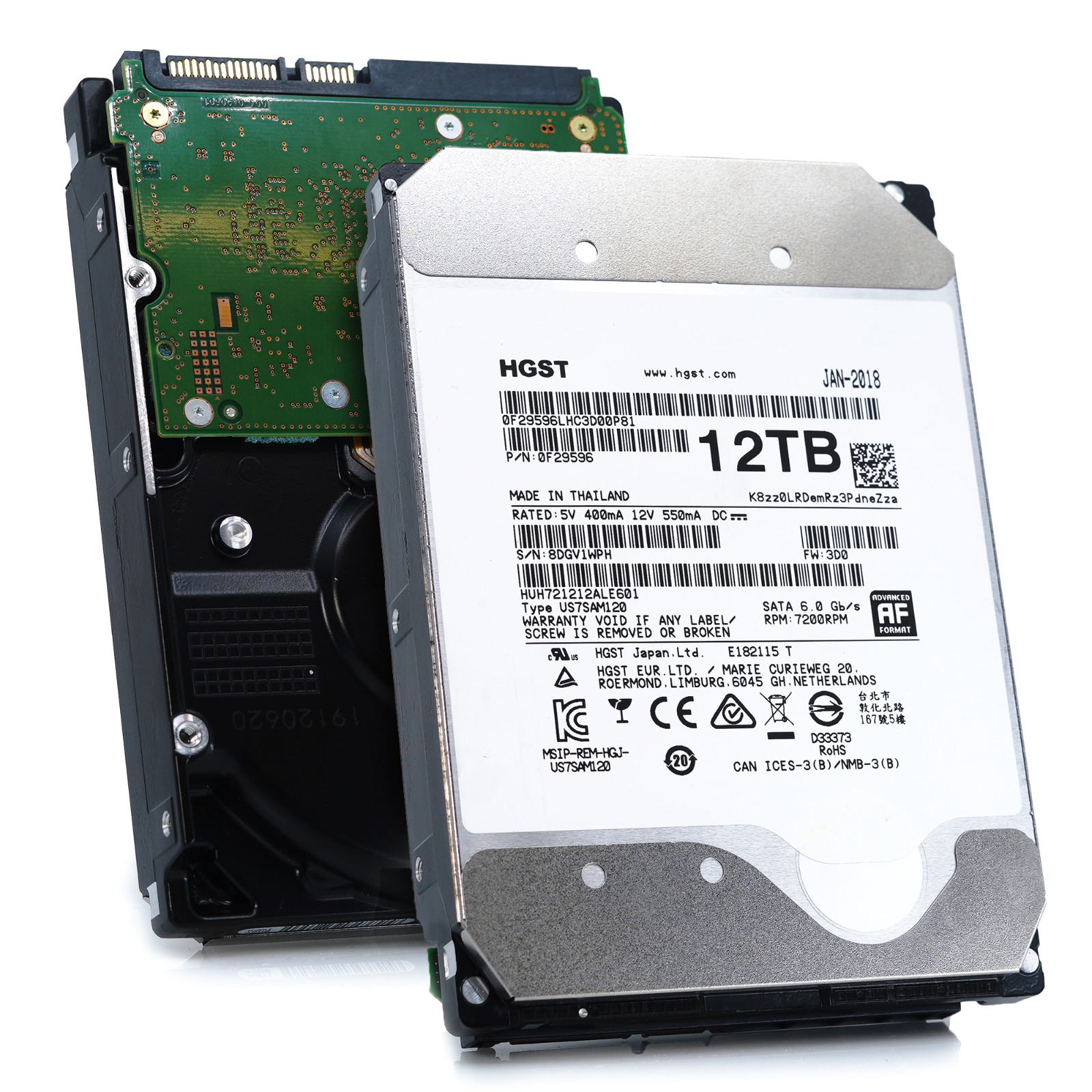WD HGST Ultrastar HC520 12TB 7.2K RPM SATA 3.5″ HDD HUH721212ALE601 0F29596