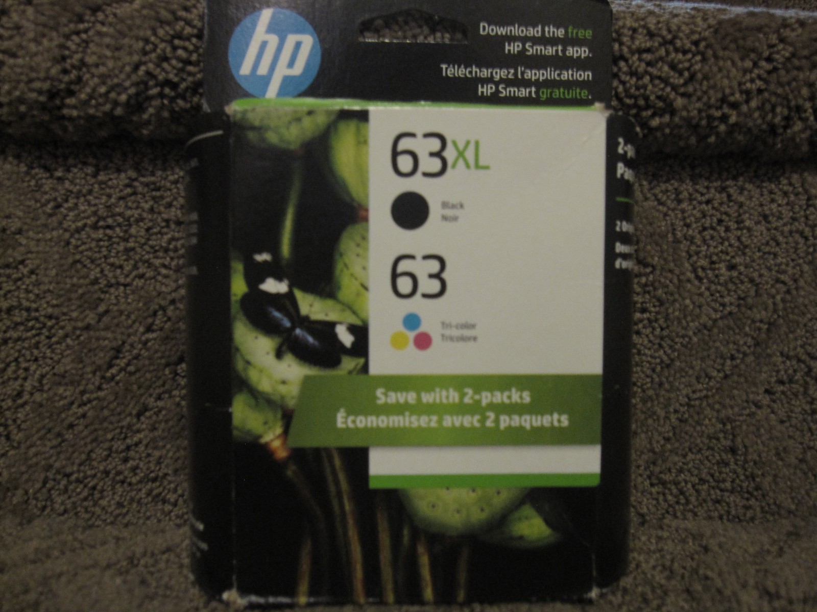 Combo HP L0R48AN Black Tri Color Ink Cartridge Genuine OEM # 63X 63 JAN/2027