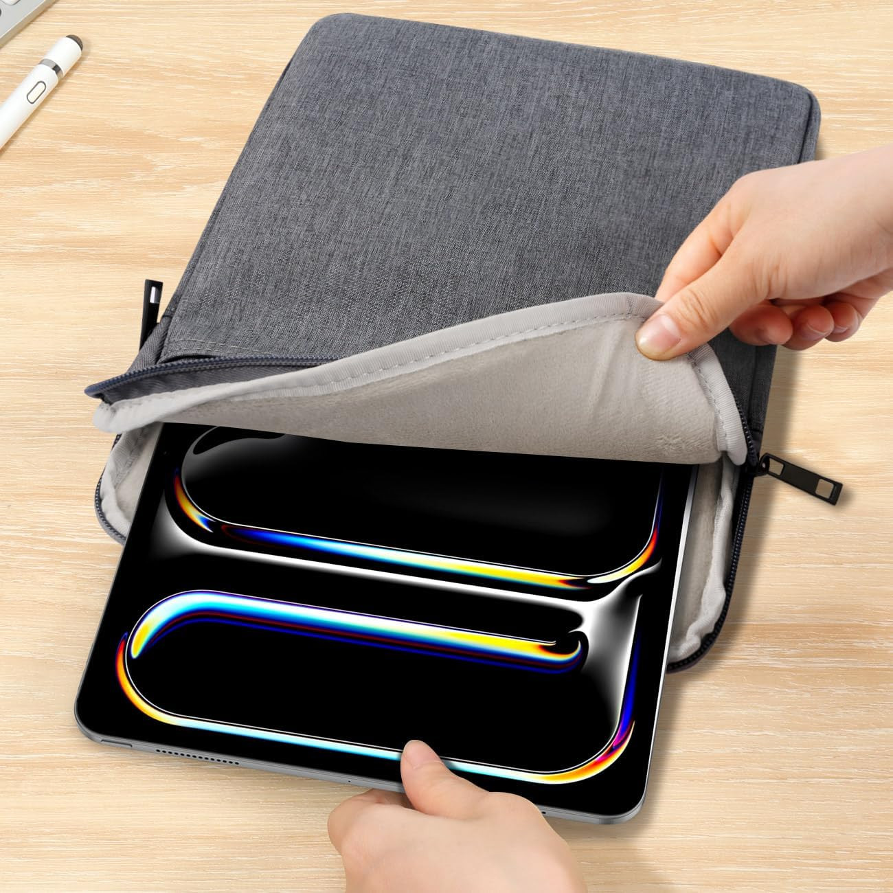 Tablet Sleeve Case 8-9in 9-11in 13in Zipper Pouch Protective Bag Front Pocket