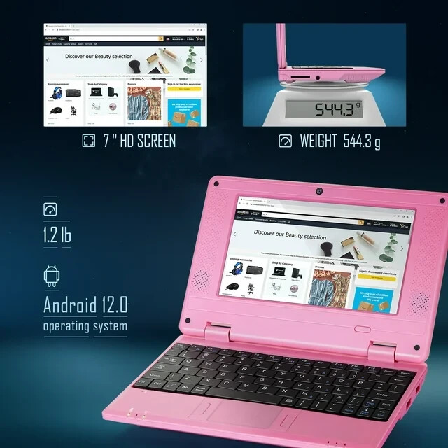 7” Laptop Computer Quad Core Powered by Android 12.0 Netbook Computer with WIFI