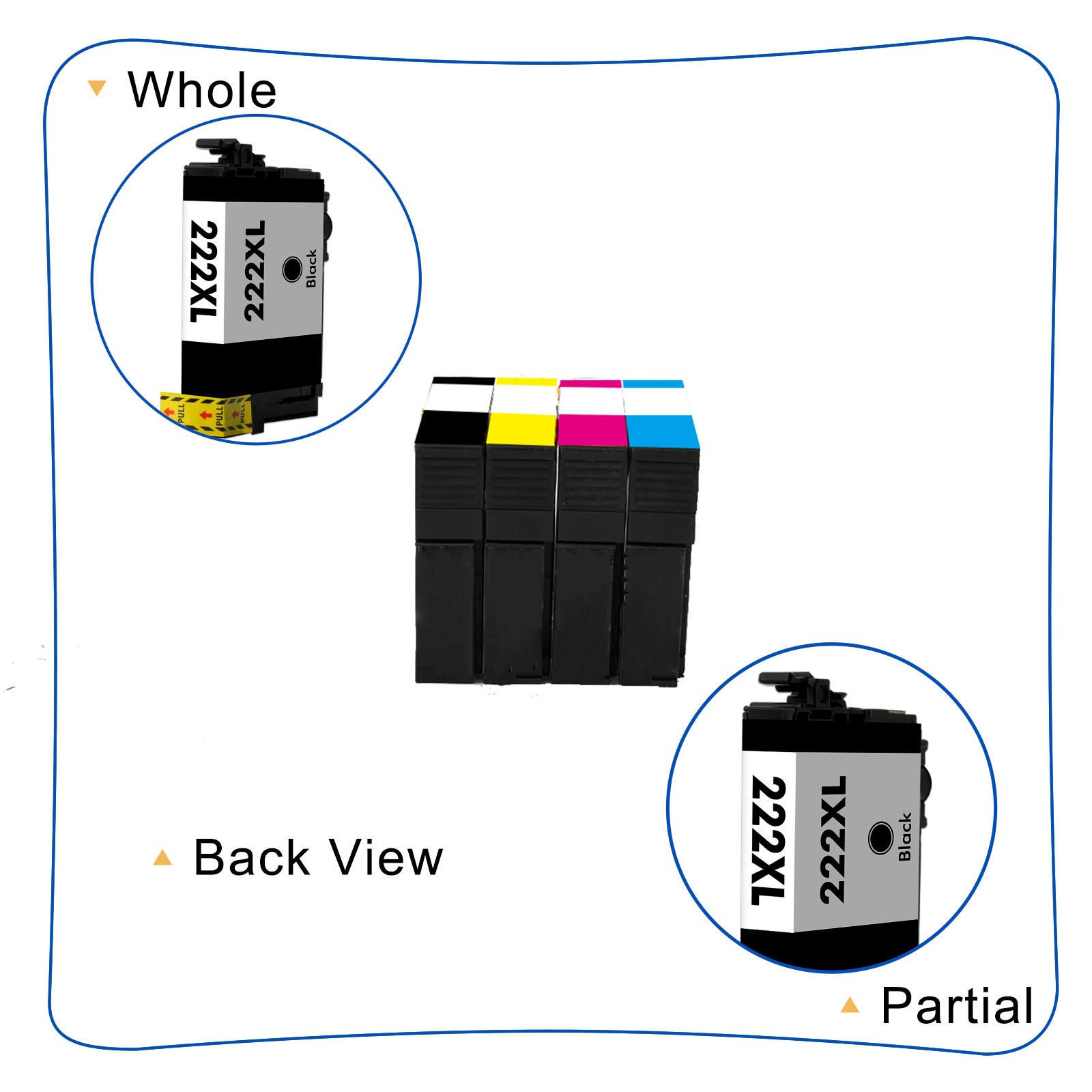 T222 222XL Ink Cartridges Compatible with Epson T222XL for WF-2960 XP-5200 Lot