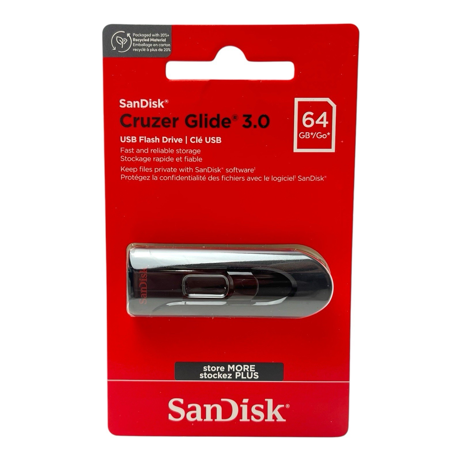 SanDisk Cruzer Glide 64GB Flash Drive USB 3.0 Thumb Memory Pen