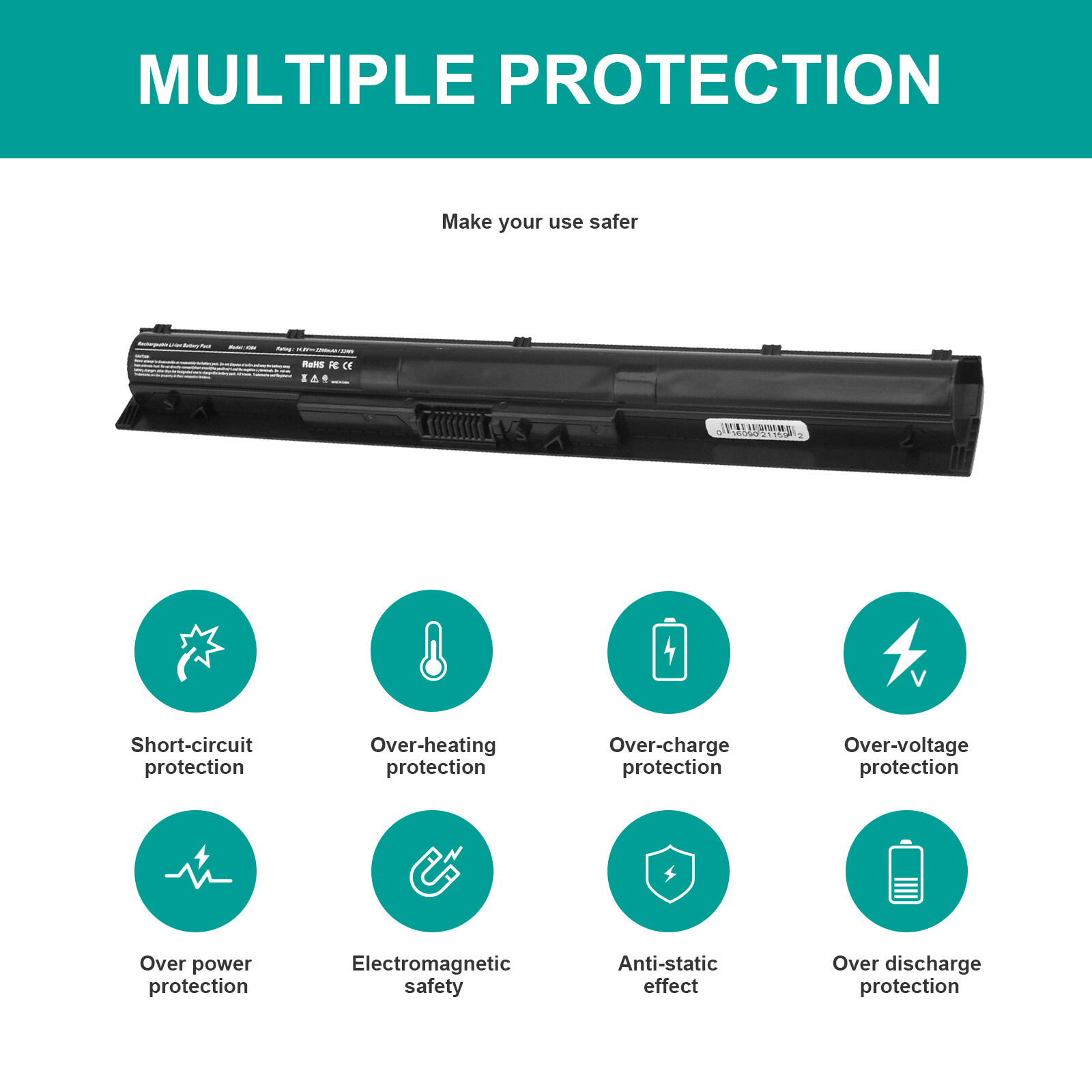 KI04 Battery For HP Pavilion 17-g121wm 17-g122ds 17-g119dx 17-g113dx 17-g102tx