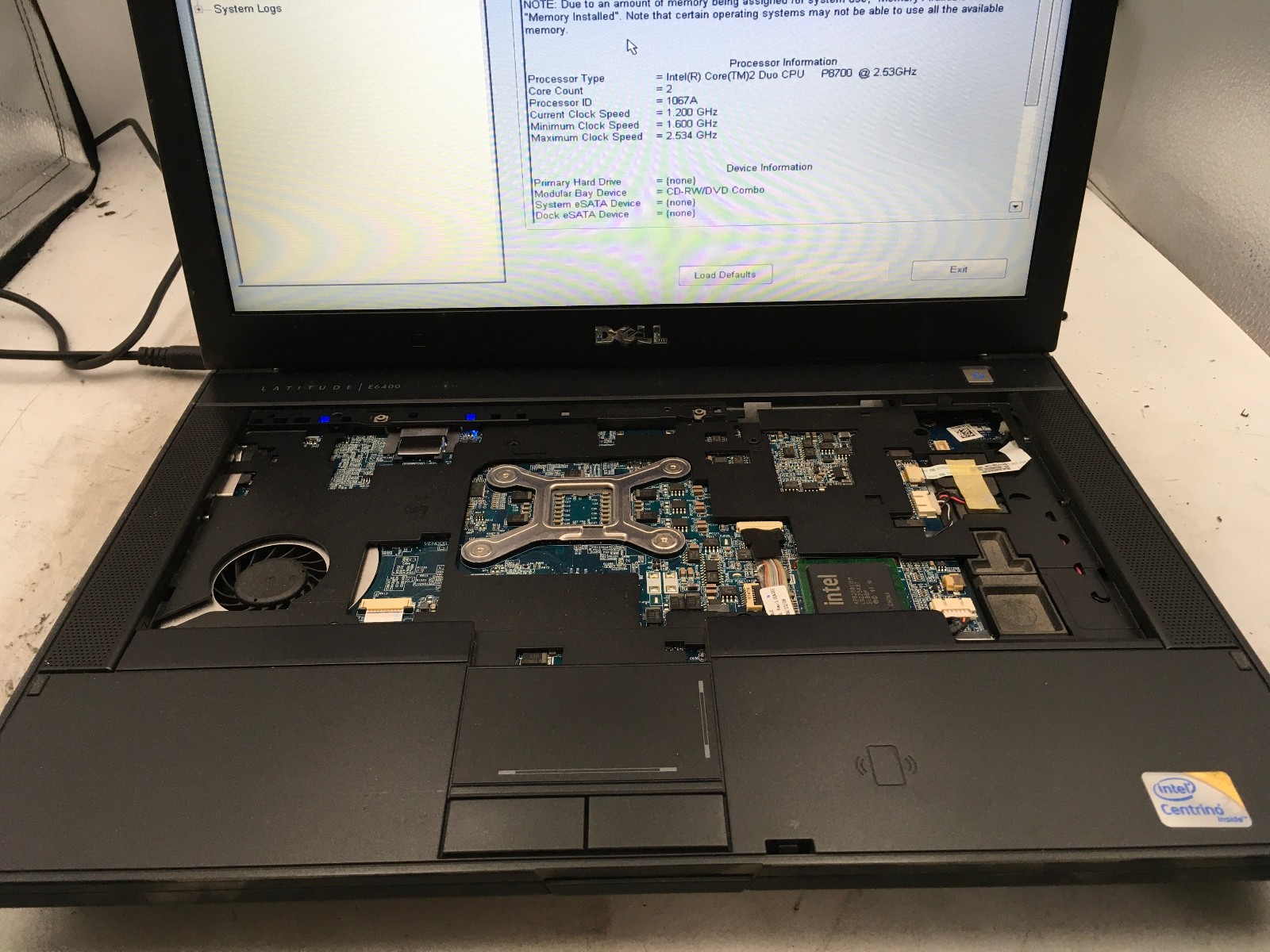 DELL LATITUDE E6400 – BOOTS TO BIOS- INTEL CORE 2 DUO – 2GB RAM – 14″ – READ -BB