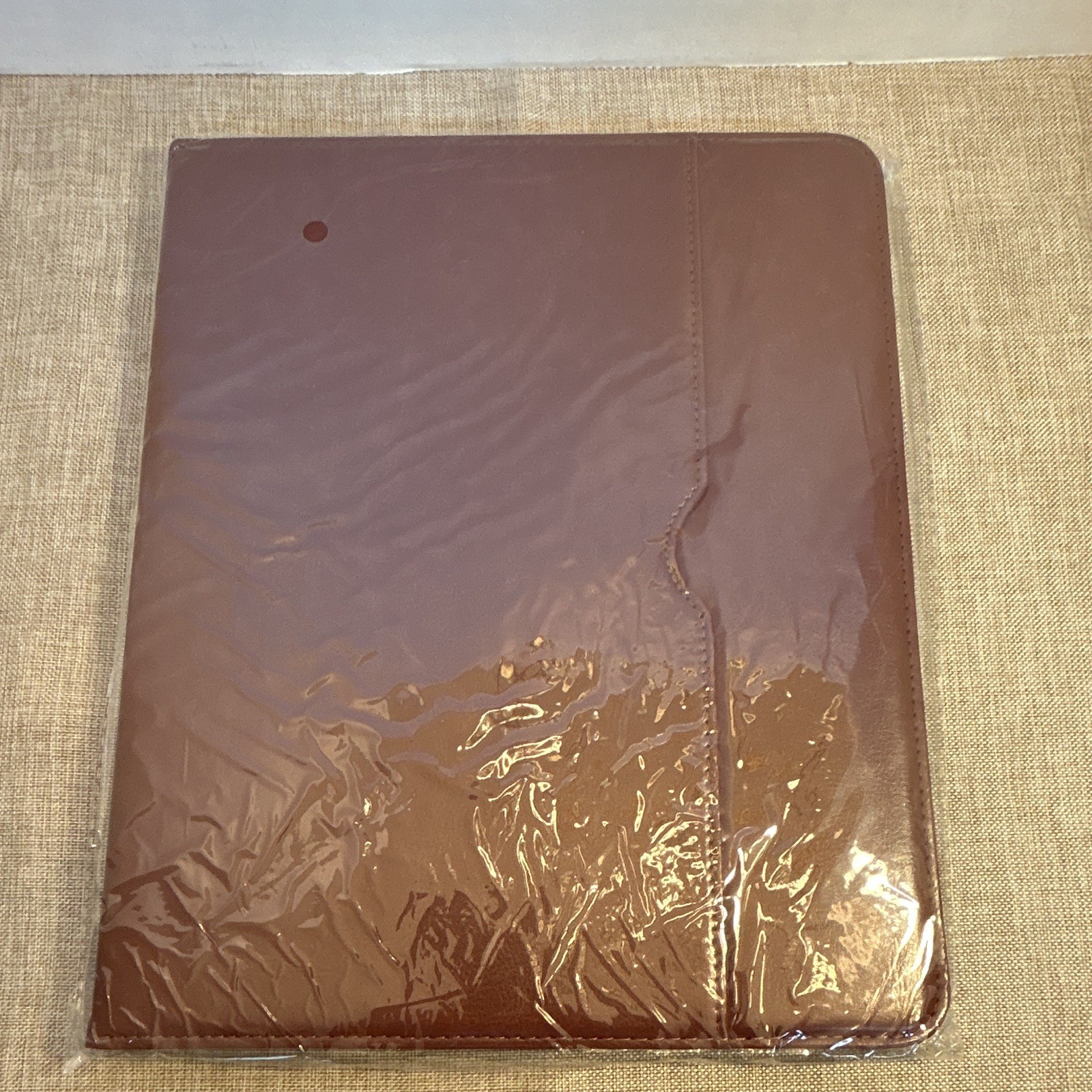 Brown Synthetic Leather Folding Folio Case for Apple iPad Pro 12.9 Inch