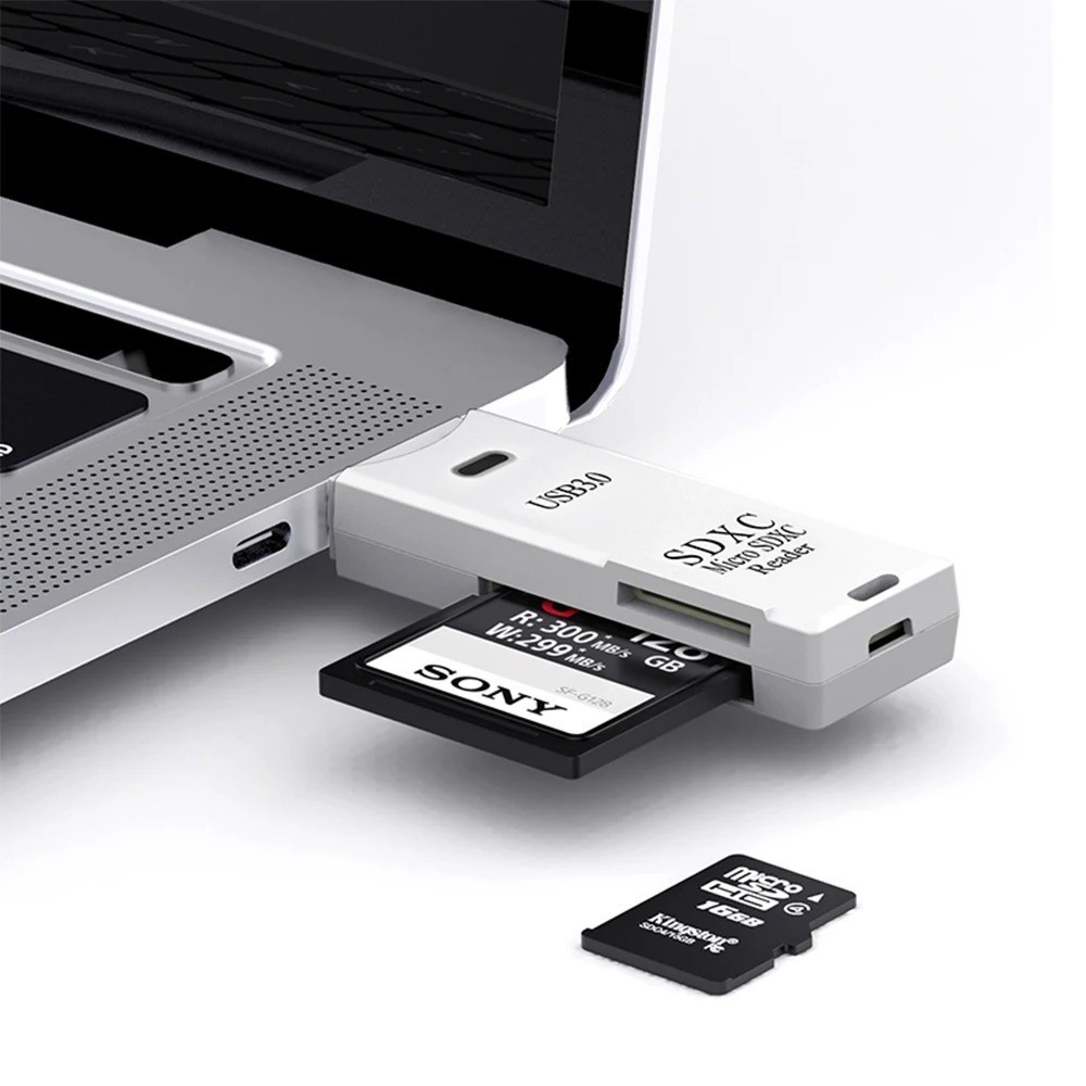 SD Card Reader 2 In 1 USB 3.0 Micro SD SDHC SDXC MMC TF for PC Laptop Mobile
