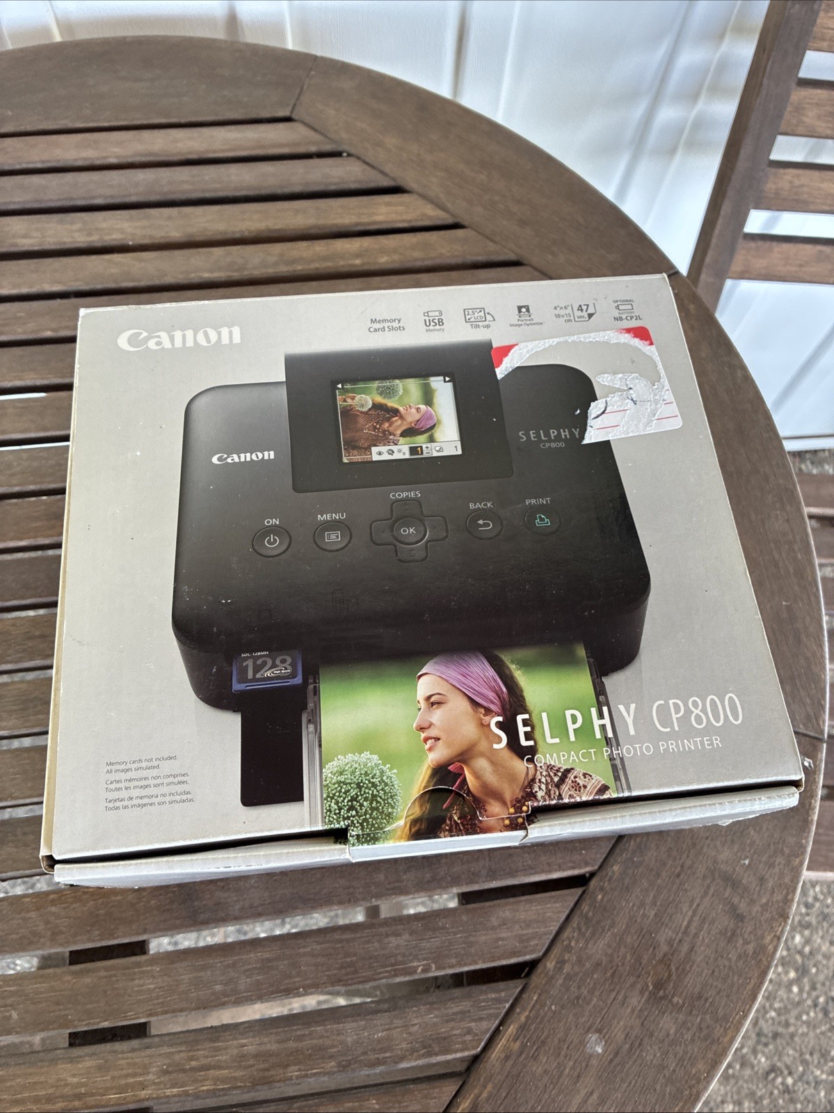 Canon Selphy CP800 Compact Photo Printer Black Open Box Used?