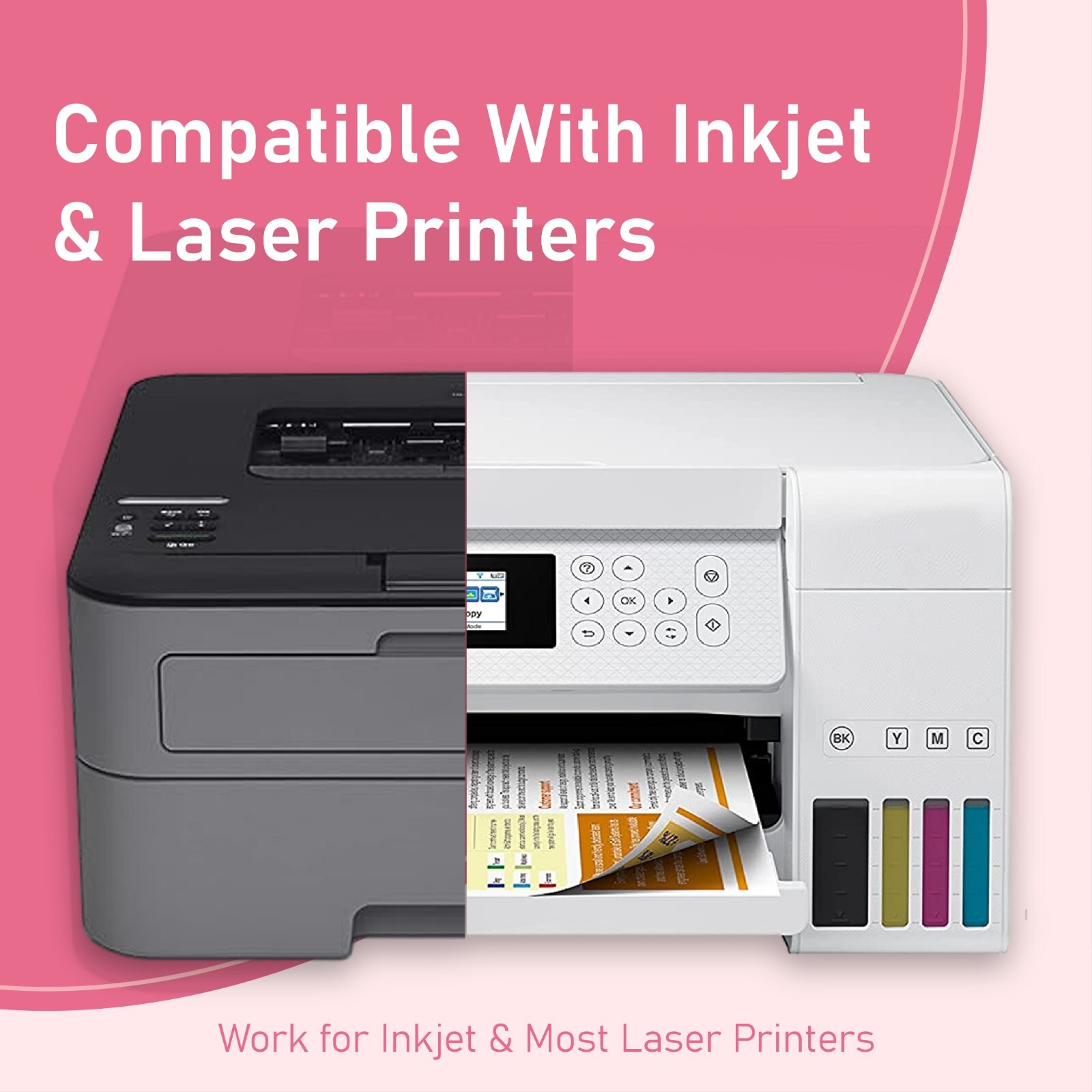 Glossy White Printable Magnet Paper 25 Sheets for Inkjet Printer Cutable 8.5×11