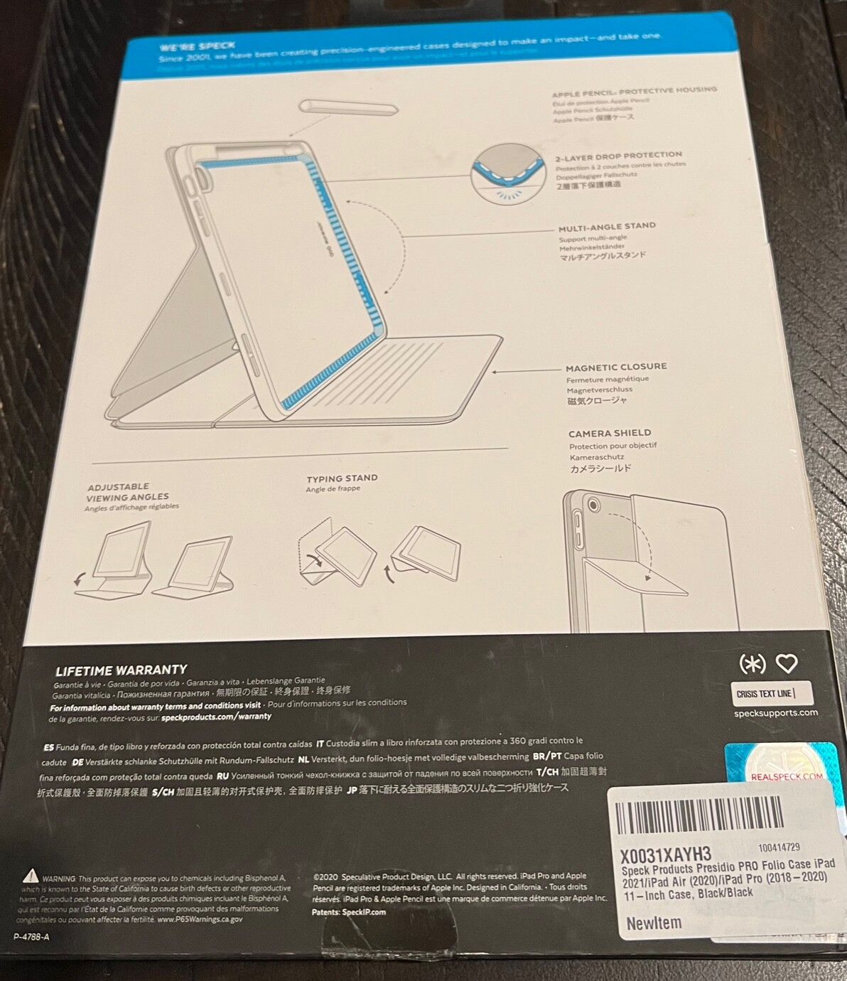 Speck Presidio Pro Folio Case Magnetic Closure for iPad Pro 11″ 2021 2020 2018