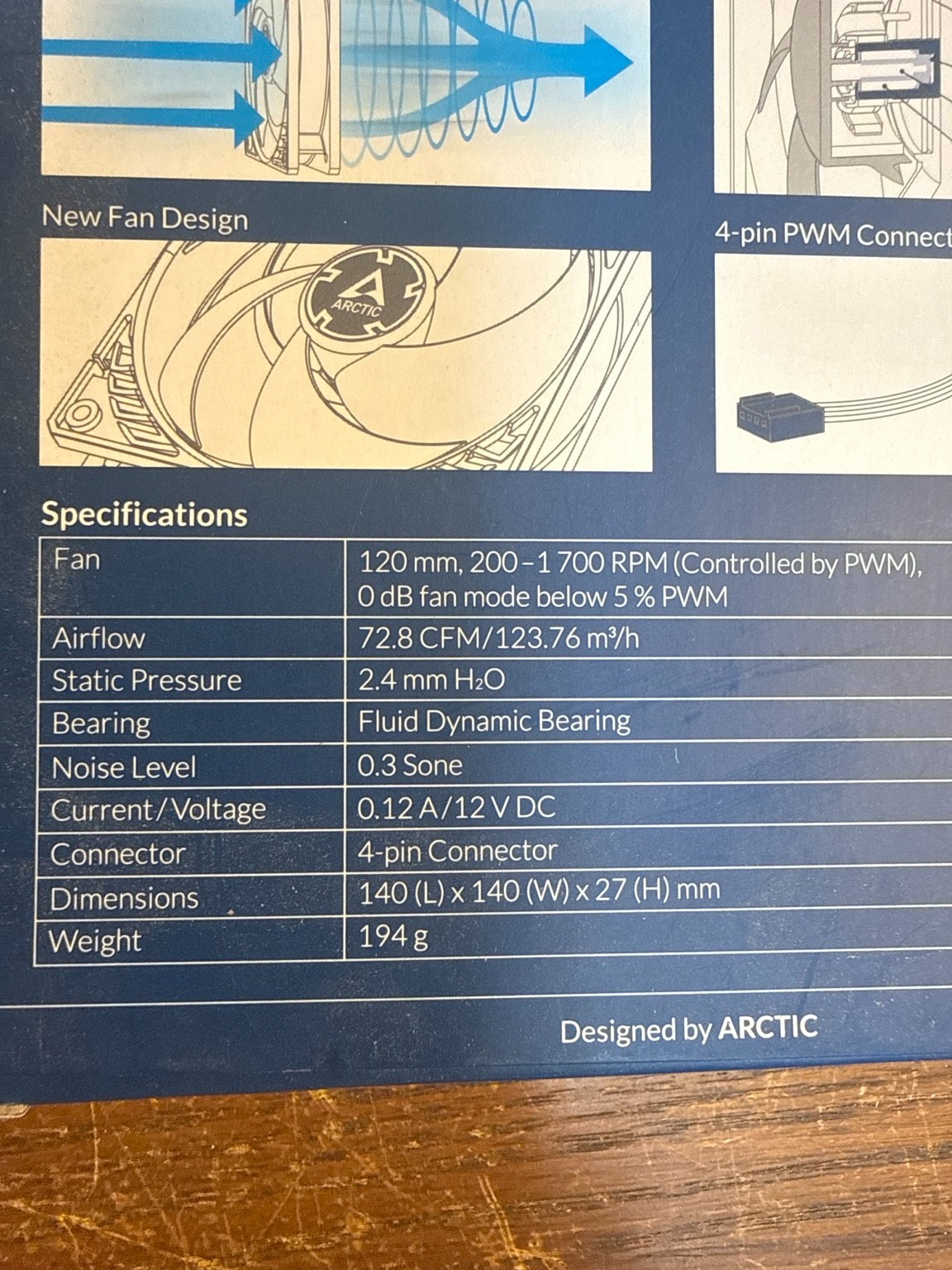 ARCTIC P14 PWM 140mm Pressure-Optimized Case Fan 4-Pin PWM Fluid Dynamic Bearing