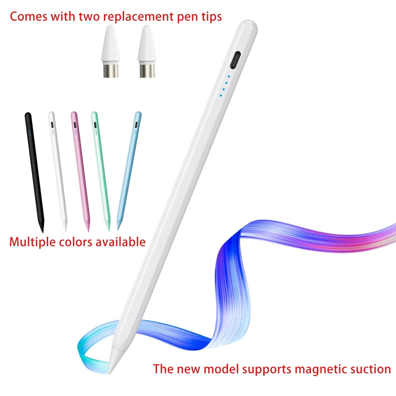 Stylus Pen for iPad 2018-2025, Pencil for Apple iPad 11th A16/10/9/8/7/6 Gen