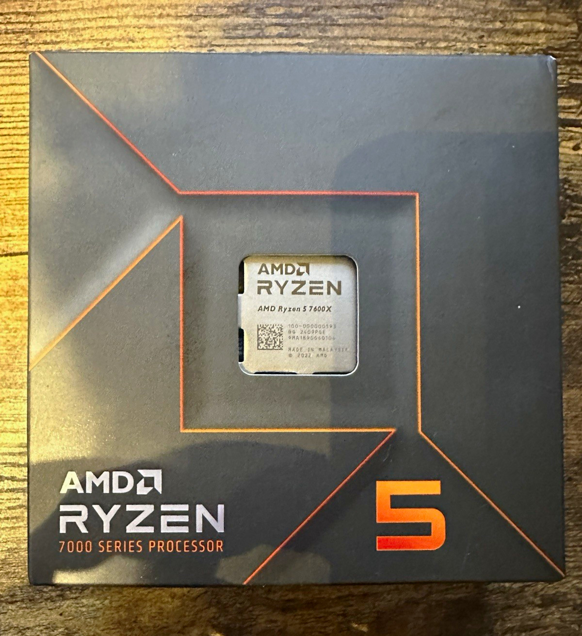 AMD Ryzen 5 7600X 4.7GHz 6-Core Socket AM5 Desktop CPU (100-100000593WOF)