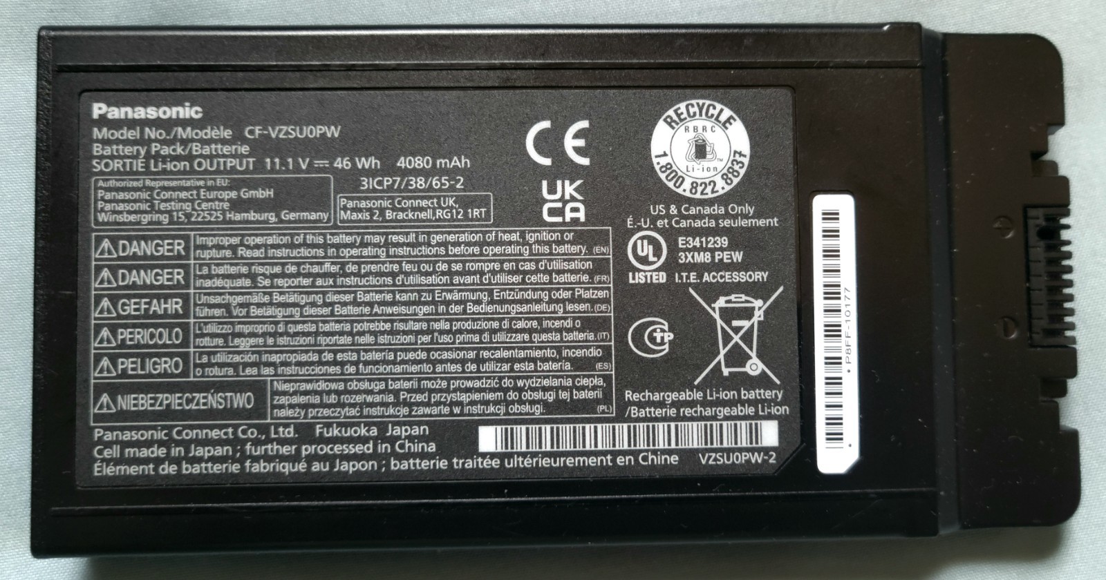 PANASONIC Genuine CF-VZSU0PW CF-VZSU0PR Battery For TOUGHBOOK 54 CF-54 46WH
