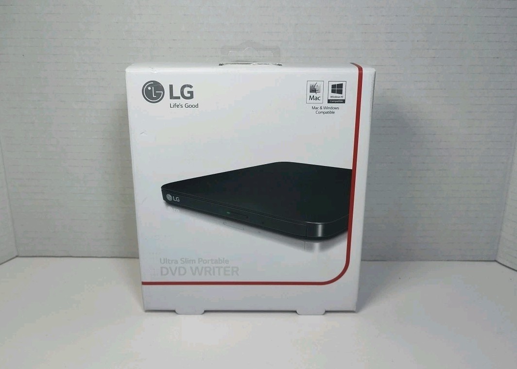 LG Ultra Slim Portable DVD Writer SP80NB80 – USB 2.0 Mac & Windows Compat. NIOB