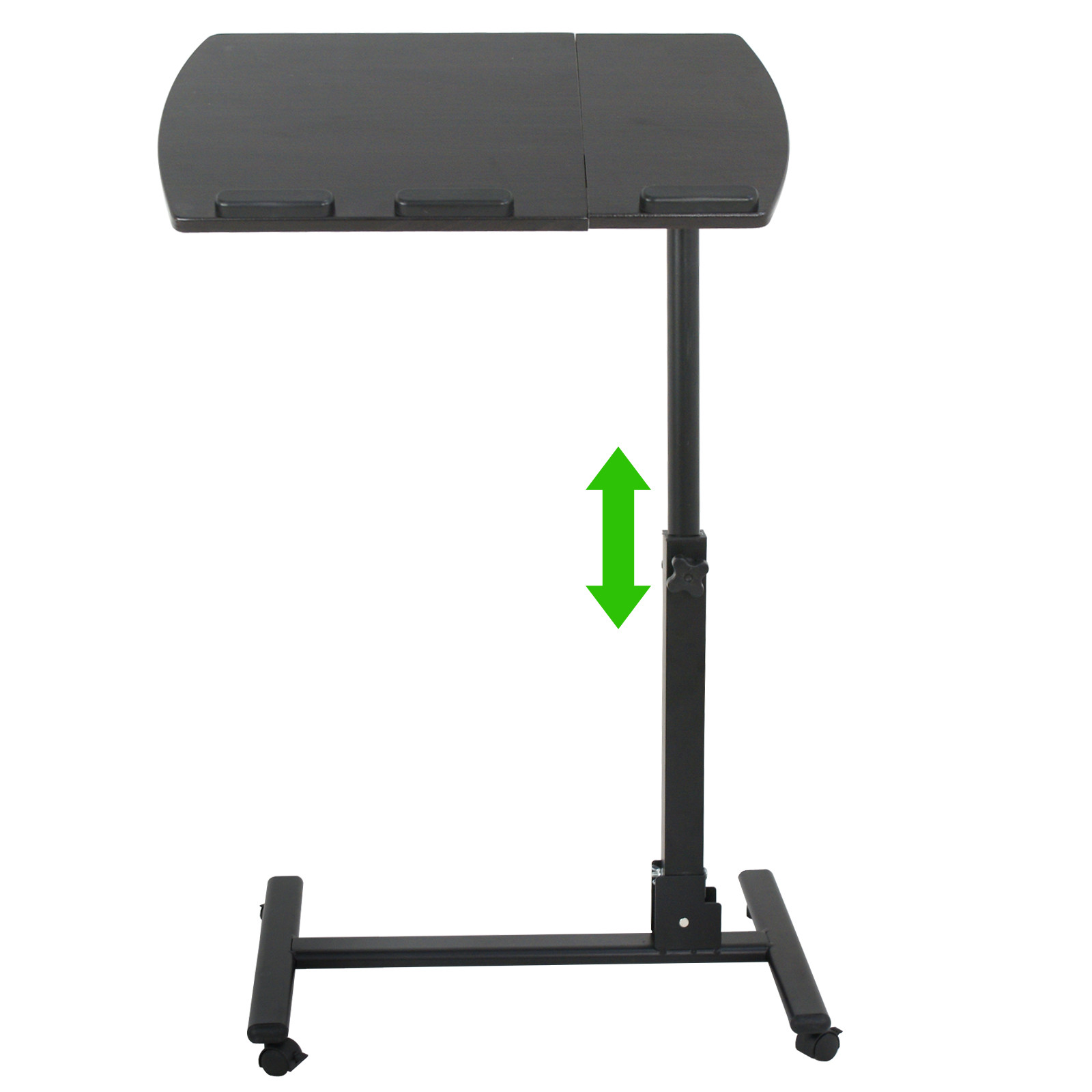 Adjustable Laptop Notebook Rolling Table Desk Stand Overbed Tiltable Tabletop