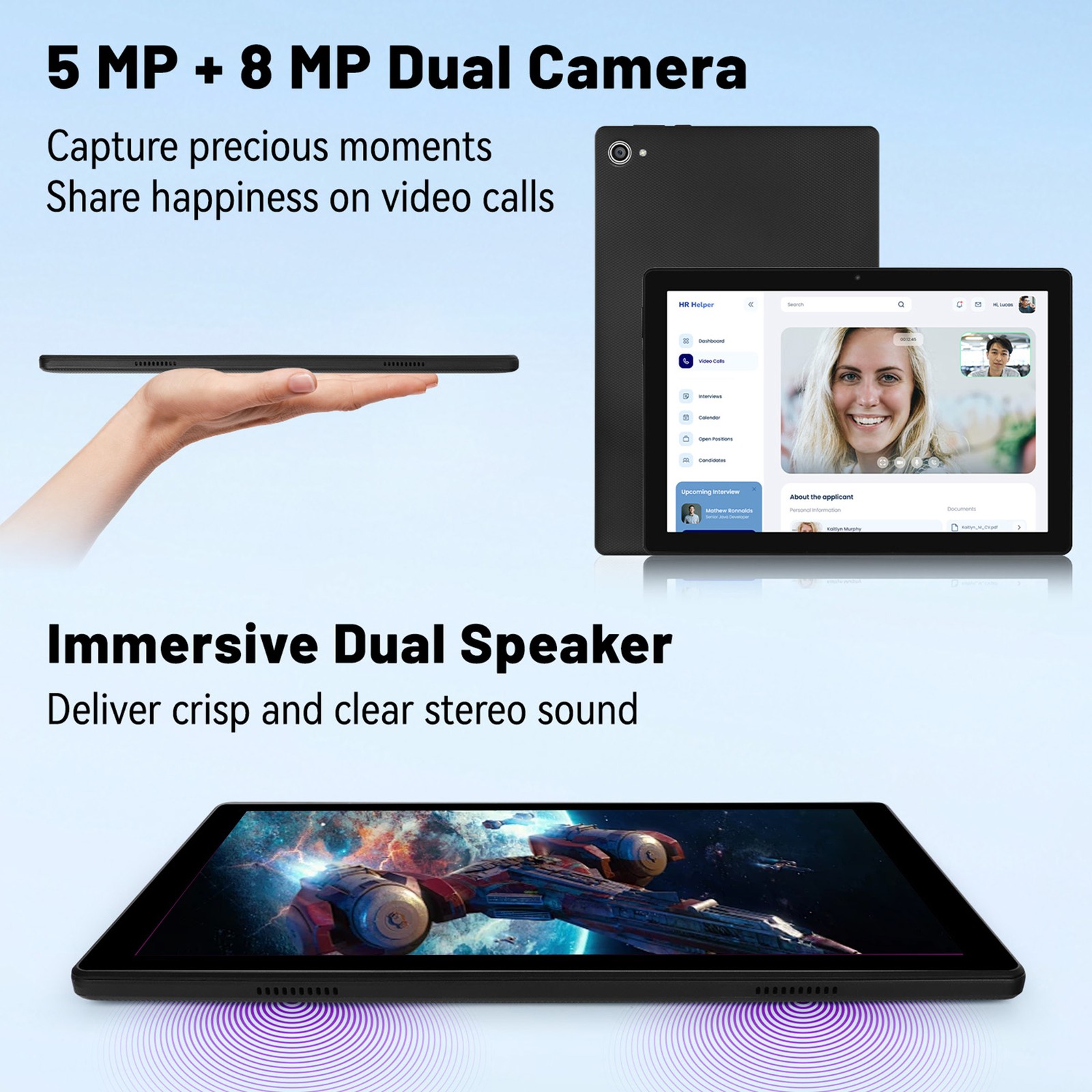 PC Tablet Android 15 Octa-Core 20(3+17)GB RAM 64GB ROM 1TB TF IPS 5000mAh WIFI