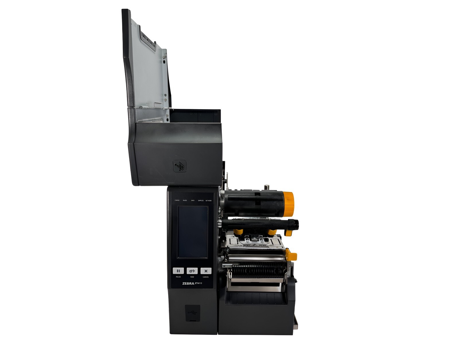 Zebra ZT411 Industrial Thermal Transfer Label Printer 300dpi Peel Rewind LAN USB