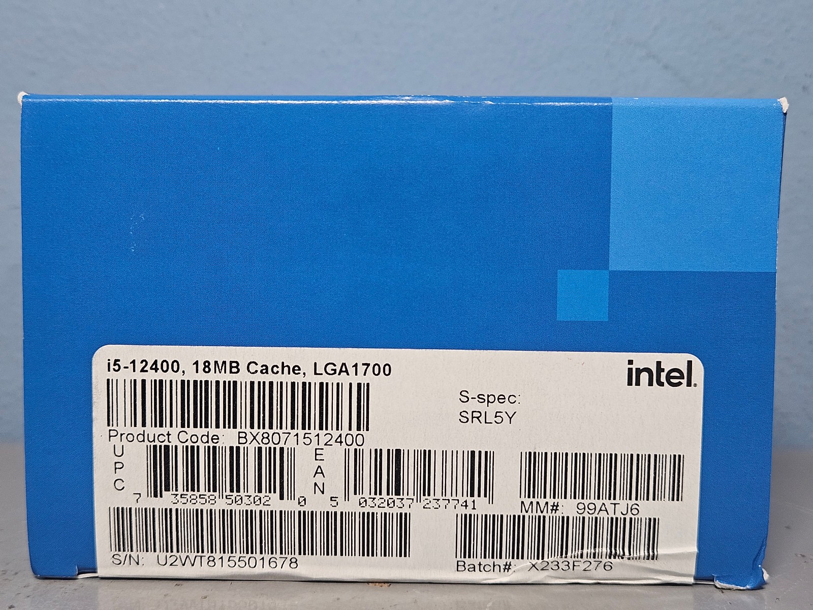 Intel Core i5-12400 Desktop Processor 18MB Cache LGA1700 – New & Sealed