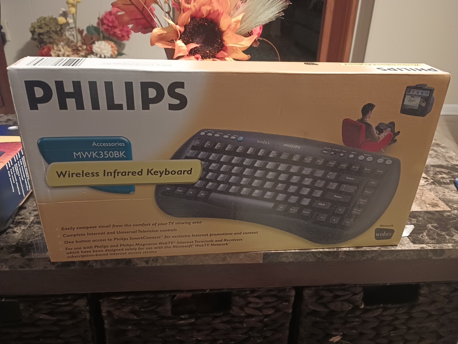 Philips MWK350BK Wireless Infrared Keyboard WebTV SWK-8670 New in Box Remote