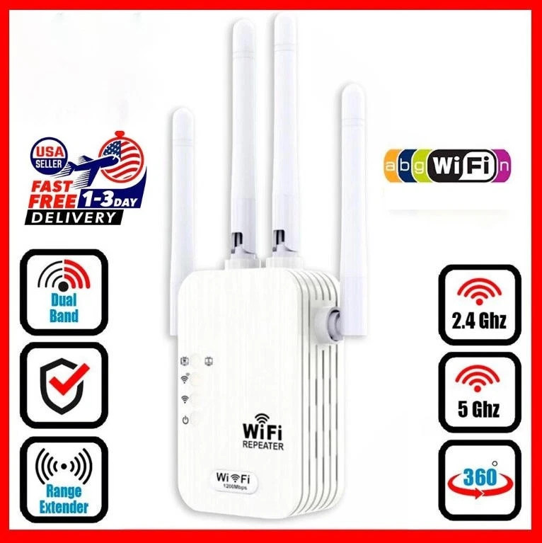 WiFi Extender Signal Booster Up to 5000sq.ft and 45 Devices,|WiFi Range Extender