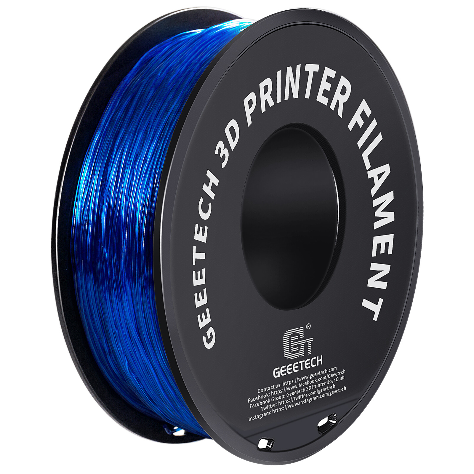 1kg/Roll GEEETECH TPU Filament Flexible Transparent 1.75mm For 3D Printer 95A US