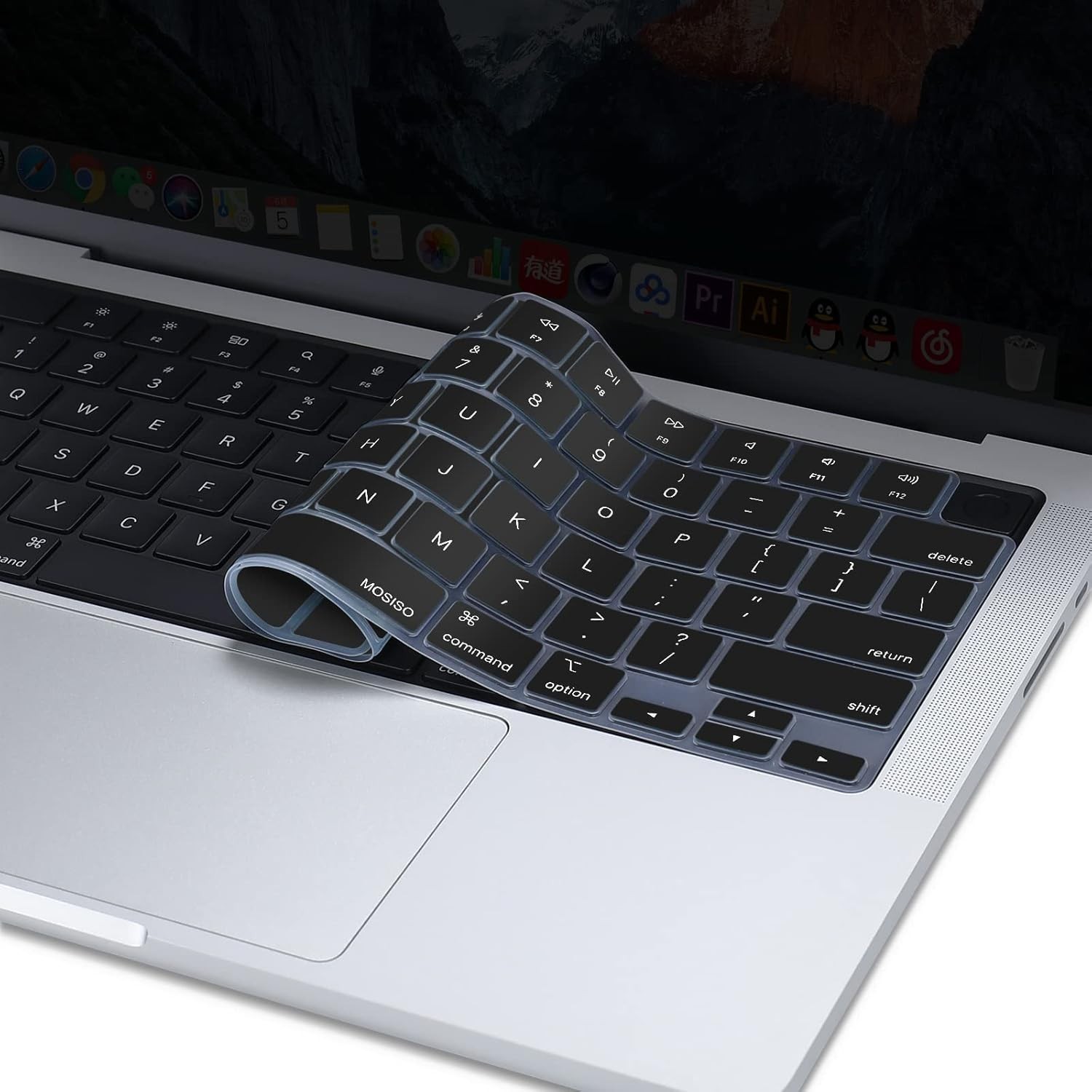 Flexible Silicone Keyboard Cover for MacBook Air 15 & Pro 14/16 – Dust Resistant